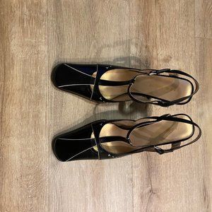 Black Heels with stitch details